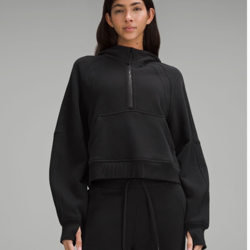 Lululemon - Black scuba quarter zip hoodie